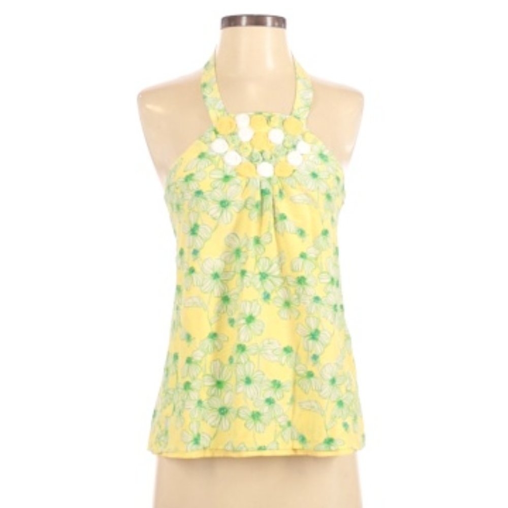 LIKE NEW Vintage Lilly Pulitzer Silk Halter Top